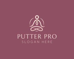 Lotus Pose Meditation logo design