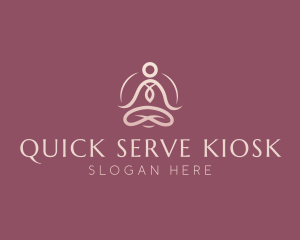 Lotus Pose Meditation logo design