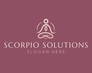 Lotus Pose Meditation logo design