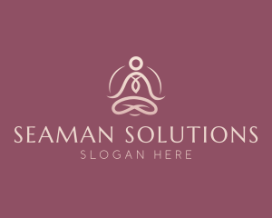 Lotus Pose Meditation logo design