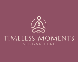 Lotus Pose Meditation logo design