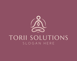 Lotus Pose Meditation logo design