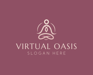 Lotus Pose Meditation logo design