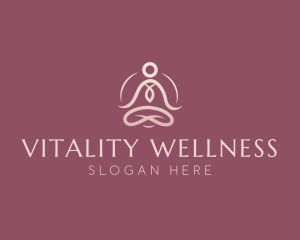 Lotus Pose Meditation logo design