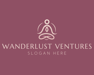 Lotus Pose Meditation logo design