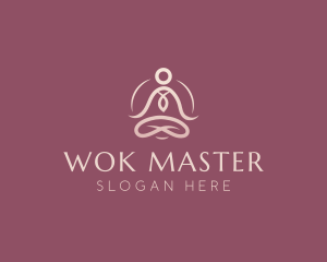 Lotus Pose Meditation logo design