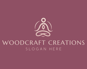 Lotus Pose Meditation logo design