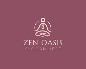 Meditation - Lotus Pose Meditation logo design