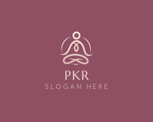 Lotus Pose Meditation logo design