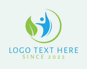 Vegan - Eco Nature Person logo design