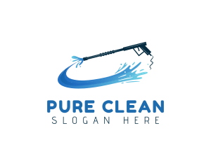 Pressure Washer Water logo design