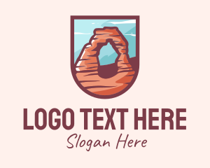 Heritage Site - Delicate Arch Emblem logo design