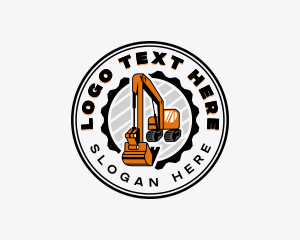 Mining - Excavator Heavy Equipment logo design