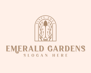 Shovel Gardening Backyard logo design