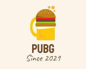 Liquor - Burger Beer Glass logo design