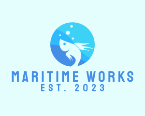 Aquarium Pet Fish logo design