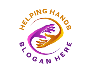 Hand Support Charity logo design