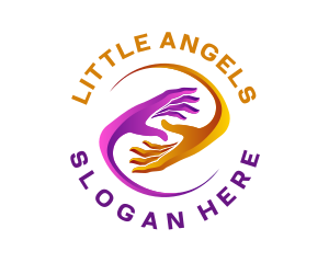 Social Worker - Hand Support Charity logo design