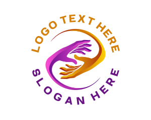 Help - Hand Support Charity logo design