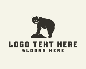 Hunt - Wild Grizzly Bear logo design