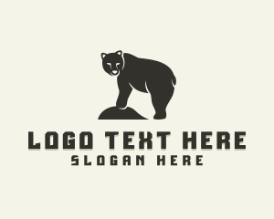 Wild Grizzly Bear Logo