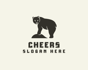 Wild Grizzly Bear Logo