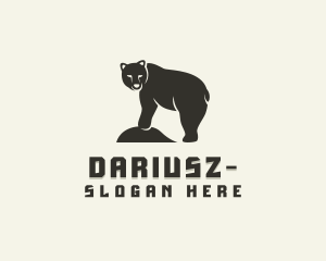 Wild Grizzly Bear Logo