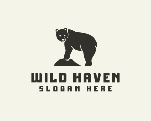 Wild Grizzly Bear logo design