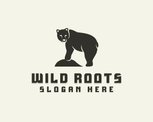 Wild Grizzly Bear logo design