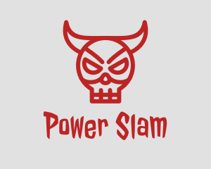 Wrestler - Red Bull Mask logo design