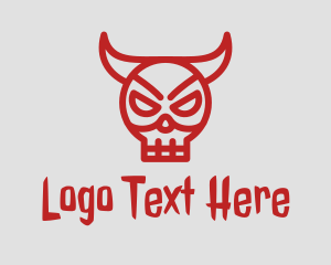 Devil - Red Bull Mask logo design