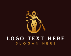 Court - Female Legal Law logo design