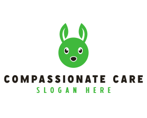 Cruelty Free - Rabbit Bunny Leaf logo design