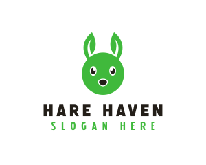 Hare - Rabbit Bunny Leaf logo design