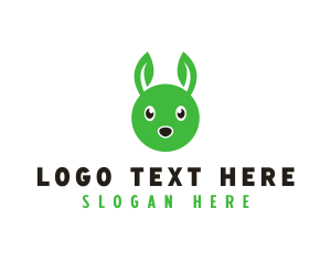 Mascot - Rabbit Bunny Leaf logo design