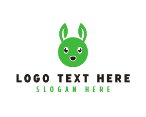 Rabbit Bunny Leaf Logo