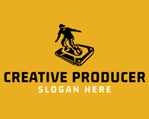 Producer - Hip hop Casette Skater logo design