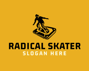 Hip hop Casette Skater logo design