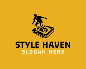 Writer - Hip hop Casette Skater logo design