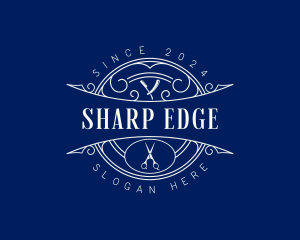 Classic Hairdresser Shears logo design