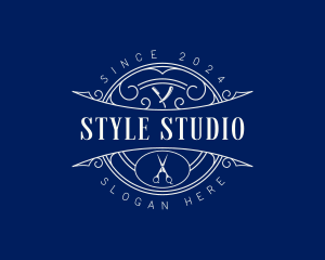 Classic Hairdresser Shears logo design