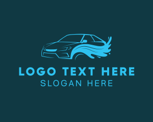 Clean - Gradient Car Wash Cleaning logo design