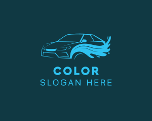 Gradient Car Wash Cleaning Logo