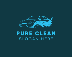 Gradient Car Wash Cleaning logo design