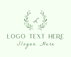 Green - Floral Vine Decoration logo design