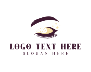 Mascara - Glitter Cosmetics Eyelash logo design