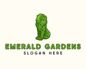 Lion Topiary Plant logo design