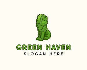 Lion Topiary Plant logo design