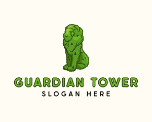 Lion Topiary Plant logo design