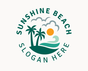 Summer - Sunrise Summer Beach Oasis logo design